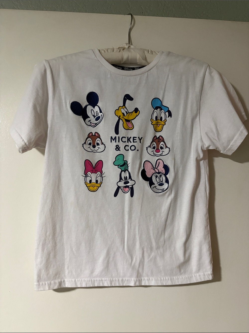 Disney White Graphic Tee with Classic Characters